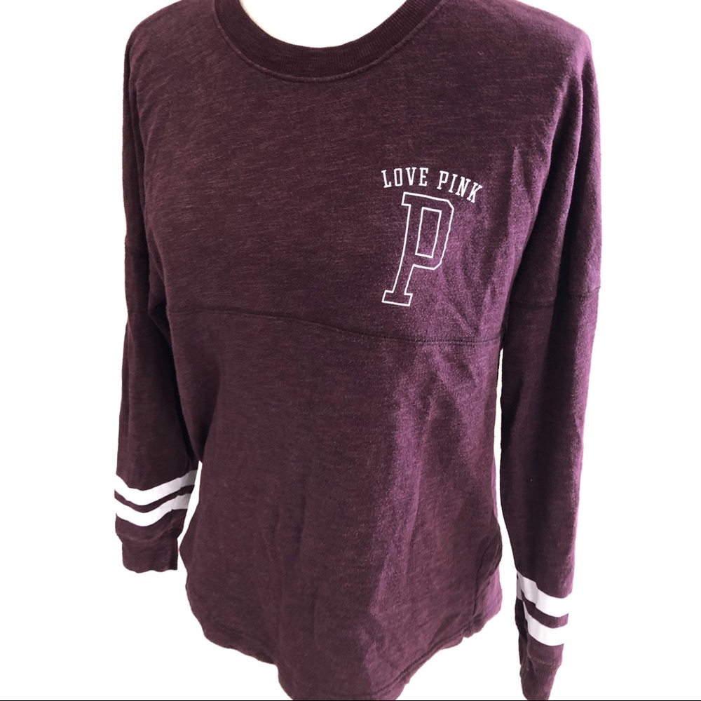 🌵Victoria’s Secret Love Pink Top maroon XS